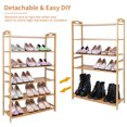 thumbnail image 4 of HOMMPA Shoe Storage Cabinet with 1 Flip Drawers, Farmhouse Wood Shoe Cabinet, Freestanding Narrow Shoe Rack Organizer with Metal Legs for Entryway, Hallway,Brown, 4 of 6