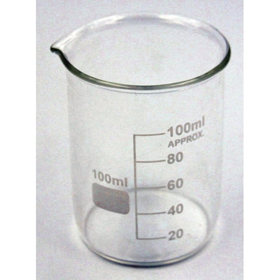 Lab Safety Supply Beaker,Low Form,100mL,Non-Sterile,PK12  5YGZ0