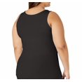 thumbnail image 4 of KALE Plain Tank Tops for Women Plus Size Shirttail Solid Sleeveless Top Summer Wear Boat Neck Tops Black, 4 of 5