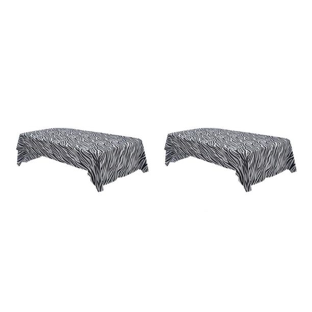 Yuarrent Party Tablecloth Desktop Props Decorating Prop Covering Adornment Ornament Scene Layout Desk Tabletop Birthday Adorn patrón de cebra 2Conjunto