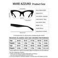 thumbnail image 7 of MARE AZZURO Oversized Reading Glasses 2.00 Women Trendy Large Readers 0.0 1.0 1.25 1.5 1.75 2.0 2.25 2.5 2.75 3.0 3.5 4.0(Black/Clear, 200) Composite Lens, 7 of 7