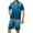 Blue, variant on cllios Mens Gradint Pajama Sets Stain Silk Matching Pjs Sets Button Down Sleepwear 2 Piece Short Sleeve Loungewear with Shorts