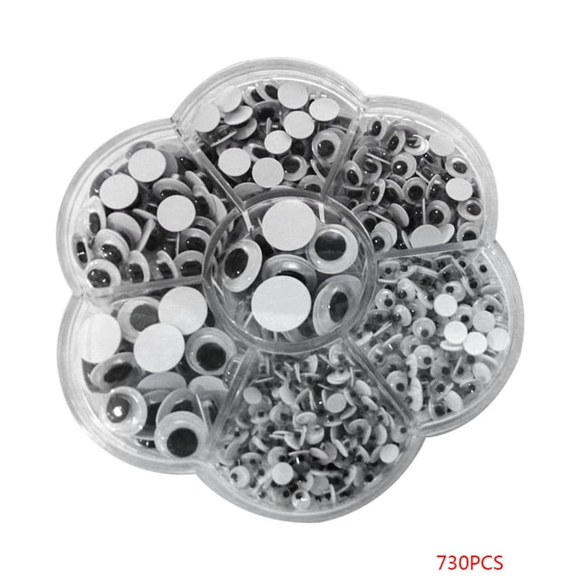 Autoadhesivo Sticky Wiggle Googly Eyelash Eyes surtido ropa para niños marionetas para álbumes de recortes 730 unids/set Scienceny PJ6992-00
