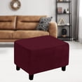 thumbnail image 6 of Soft Footrest Cover, Stretch Velvet, Removable Dustproof Furniture, Protective Red, 6 of 9