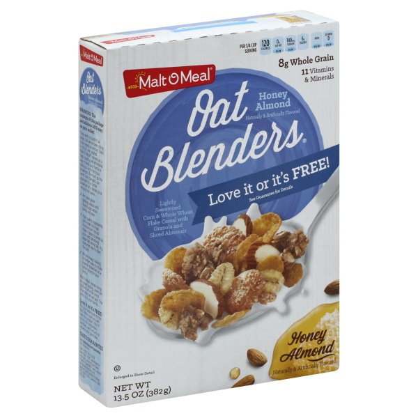 MaltOMeal Oat Blenders Honey Almond Cereal 13.5 oz. Box