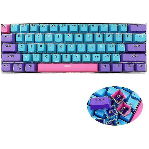 61 Pbt Keycaps, Ducky One 2 Mini Keycaps Oem Profile Rgb Keycaps, Blue