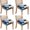 Blue and Grey-2, variant on Blue and Grey Abstract Art Artwork Seat Covers for Dining Room Chairs Set Of 4,Stretch Printed Washable Chair Seat Cover with Elastic Ties and Button,Removable Waterproof Couch Cushion Covers