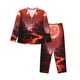 thumbnail image 1 of Balery Red Moon Lava Conjunto de Pijama con Estampado para Mujer, Conjunto de Dos Piezas con Manga Larga, Ropa de Dormir Suave con Bolsillos, Pijamas Cómodos-Small, 1 of 7