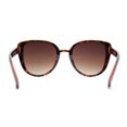 thumbnail image 4 of Womens Luxury Rhinestone Edge Large Cat Eye Sunglasses Tortoise - Brown, 4 of 4