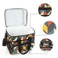 thumbnail image 6 of FORMRS Insulated Cooler Bag 24 Cans Capacity Soft Leakproof Lunch Box with Side Pockets, Red Geometric, 6 of 7