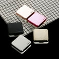thumbnail image 2 of New Fashion Contact Lens Box ABS Plastic Square Mirror Lens Case Travel Container Holder Storage Soaking Box Case black, 2 of 6