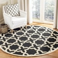 thumbnail image 2 of SAFAVIEH Cambridge Liz Geometric Wool Area Rug, Black/Ivory, 4' x 4' Square, 2 of 10
