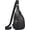 Black, variant on Mini Sling Bag, PU Leather Convertible   Bags, Lightweight  Strap Casual Pack for Women Men Hiking Cycling (Brown)