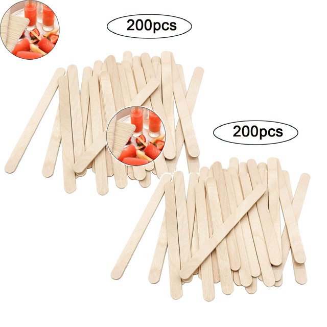 Oleegame 2PC Trashcans For Bedroom Ice Sticks Pcs Natural Sticks Sticks Craft Wood Craft 200 Kitchen,Dining & Bar