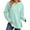 Blue Green, variant on SHINE UP Sweatshirt for Women Long Sleeve Tunic Tops Crewneck Casual Pullover Shirts with Side Split