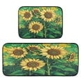 thumbnail image 5 of Wobogo Sunflower Green Background Kitchen Carpet Set of 2 Absorbent and Stain Resistant Non-slip Star Rubber Backing, 5 of 7