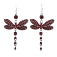 thumbnail image 1 of Retro Multicolor Diamond Tassel Insect Earrings Female Long Ear Jewelry, 1 of 9
