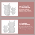 thumbnail image 3 of GOOHOCHY 2pcs Minimalist Ceramic Owl Ornament Ceramic Nordic Style Owl Figurine Ceramic Owl Decoration, 3 of 8
