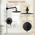 thumbnail image 4 of Single Handle 1-Spray Patterns Shower Faucet 1.8 GPM with Brass Valve, 4 of 6