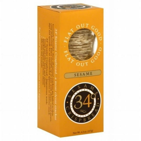 34 DEGREES CRISPBREAD SESAME-4.5 OZ -Pack of 12