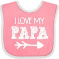 thumbnail image 3 of Inktastic I Love My Papa with Arrow Boys or Girls Baby Bib, 3 of 4