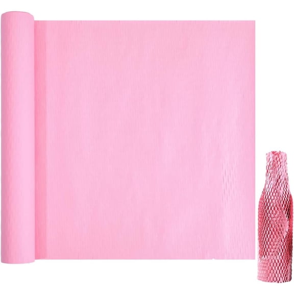 5M Substitute Alternative Cushioning Wrap Moving Supplies Pink Honeycomb Packing Paper Wrap Rectangle Flower Wrapping Paper