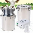 thumbnail image 2 of CNCEST Electric Dual Head Goat Milking Machine Portable Pulsation Milking Machine Piston Vacuum Pump Stainless Steel Milking Equipment 5L/1.32Gal, 2 of 7