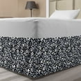 thumbnail image 1 of Leopard Print Bed Skirt, Repetitive Wild Animal Fashion Print Purple Grey Tones, Elastic Bedskirt Dust Ruffle Wrap Around for Bedding Decor, 4 Sizes, Grey Ceil Blue, by Ambesonne, 1 of 2