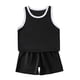 thumbnail image 2 of Conjuntos de camiseta sin mangas con cuello redondo para niños, camiseta sin mangas de color liso con cuello redondo y pantalones cortos con cintura elástica, conjunto de dos piezas de poliéster para, 2 of 9
