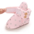 thumbnail image 5 of Baby Booties Newborn Boys Girls Fleece Boots Non Slip Grippers Stay On Slipper Socks Infant First Walker Winter Warm Crib Shoes, 5 of 7