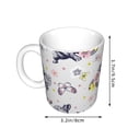 thumbnail image 2 of Yiaed Rabbit And Butterfly Print Ceramics Coffee,Large Handle Design,Extra Large Tea and Coffee Cup for Office and Home Mugs, 2 of 6