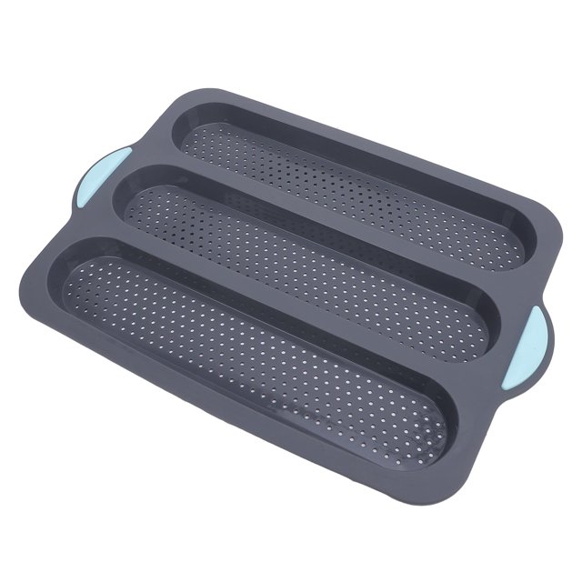 Silicone Bread Pan Nonstick Heat Resistant French Bread Baking Pan Cake Pan with Anti Slip Handles