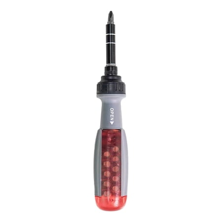 HEMLBOYW Ratcheting Screwdriver with Bit Ratchet Multi Bit Set 11 in 1 Screwdriver Small Pocket Exble Design Repair 45 # Steel