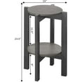 thumbnail image 2 of Newport Medium Plant Stand, Faux Cement / Weathered Gray, 2 of 6