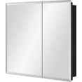 thumbnail image 4 of Black Bathroom  Cabinet with Beveled Edge Mirrored Door 30 x 26 inch, Recessed or Surface Mount, with Adjustable Glass Shelves, 4 of 7