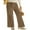 Khaki, variant on DOKOTOO Corduroy Pants for Womens Casual High Waisted Drawstring Wide Leg Pants Trousers with Pockets