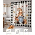 thumbnail image 6 of Fall Shower Curtain Fall Gnome Shower Curtains for Bathroom Autumn Pumpkin Black Buffalo Plaid Bath Curtains Sets with Hooks for Autumn Thanksgiving Seasonal Decor Waterproof Extra Long 72" X 84", 6 of 6