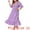 Purple, variant on DARING DIVA Plus Size Bell Sleeve Ruffled Hem Boho A Line Long Dress 1X Hot Pink