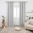thumbnail image 6 of Deconovo Grayish White Room Darkening Curtains Rod Pocket Curtain Panels Thermal Insulated Curtains for Sliding Door 52 W x 95 L inch 2 Panels, 6 of 9