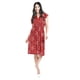 thumbnail image 1 of Vestido flores cintura smock Roman Fashion /Juvenil, 8867-12 (Rojo flor) rojo G, 1 of 5