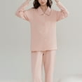 thumbnail image 4 of LSLJS Ensemble de Pyjama pour Femme à Col Rabattu, Tenue d'Intérieur en Coton, Haut à Manches Longues, Pantalon, Nuisette de Pyjama, Ensembles de Pyjama pour Femmes, Cadeaux pour Femmes, 4 of 9
