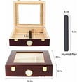 thumbnail image 7 of Humidor Cigar Box for Men:Cedar Wood Cigar Box,Cigar Humidor with Humidity Monitoring System,Cigar Case for Men for Holding 25-30 Cigars,Cigar Accessories for Men,10 * 8 in, 7 of 7
