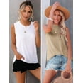 thumbnail image 6 of Zeagoo Womens Tank Tops 3 Pack Sleeveless Crew Neck T Shirts Casual Loose Fit Summer Tunic Blouses Tee, 6 of 6