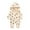 Beige, variant on Newborn Baby Boy Girl Jumpsuit Pumpkin Ghost PrintLong Sleeve Hooded Romper One Piece Bodysuit Clothes