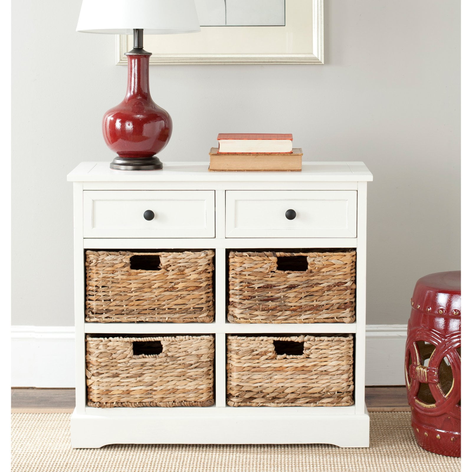 Safavieh Herman Storage Unit with Wicker Baskets