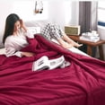 thumbnail image 3 of Clearance!! Summer Washed Cotton Summer Cool Quilt Solid Color Air-conditioned Quilt Single Double Thin Quilt Breathable And Comfortable Student Dormitory Quilt,59x80inch, 3 of 4