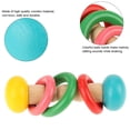 thumbnail image 3 of Sonajeros de madera seguros para bebés, juguete de agarre, juguetes educativos musicales tempranos para bebés, tres tipos de sonajeros, 3 of 10