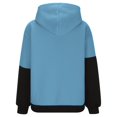 thumbnail image 4 of Cmfcve Women's Workout Sweatshirt Color Blocked High Neck Drawstring Athletic Hoodies Long Sleeved Patchwork Track Jackets with Pocket, 4 of 7