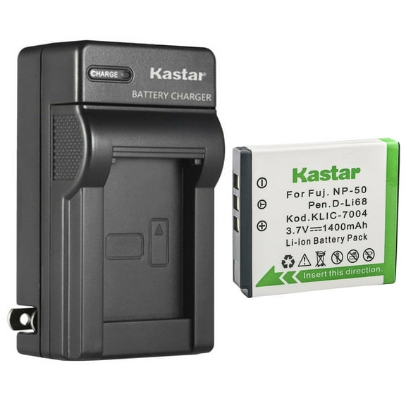 Kastar 1-Pack Battery and AC Wall Charger Replacement for Fujifilm NP-50, NP-50A Battery, BC-50, BC-45W Charger, FinePix X10, FinePix X20, FinePix XP100, FinePix XP110, FinePix XP150, FinePix XP160