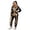 A-Gold31, variant on XIAONU Womens Skeleton Jumpsuit Bone Print Hooded Zip Up Long Sleeve Halloween Party Onesie